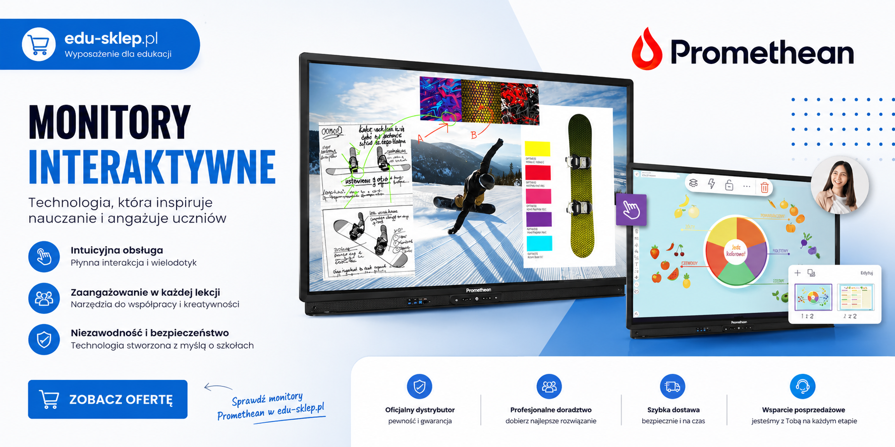 Monitory interaktywne Promethean