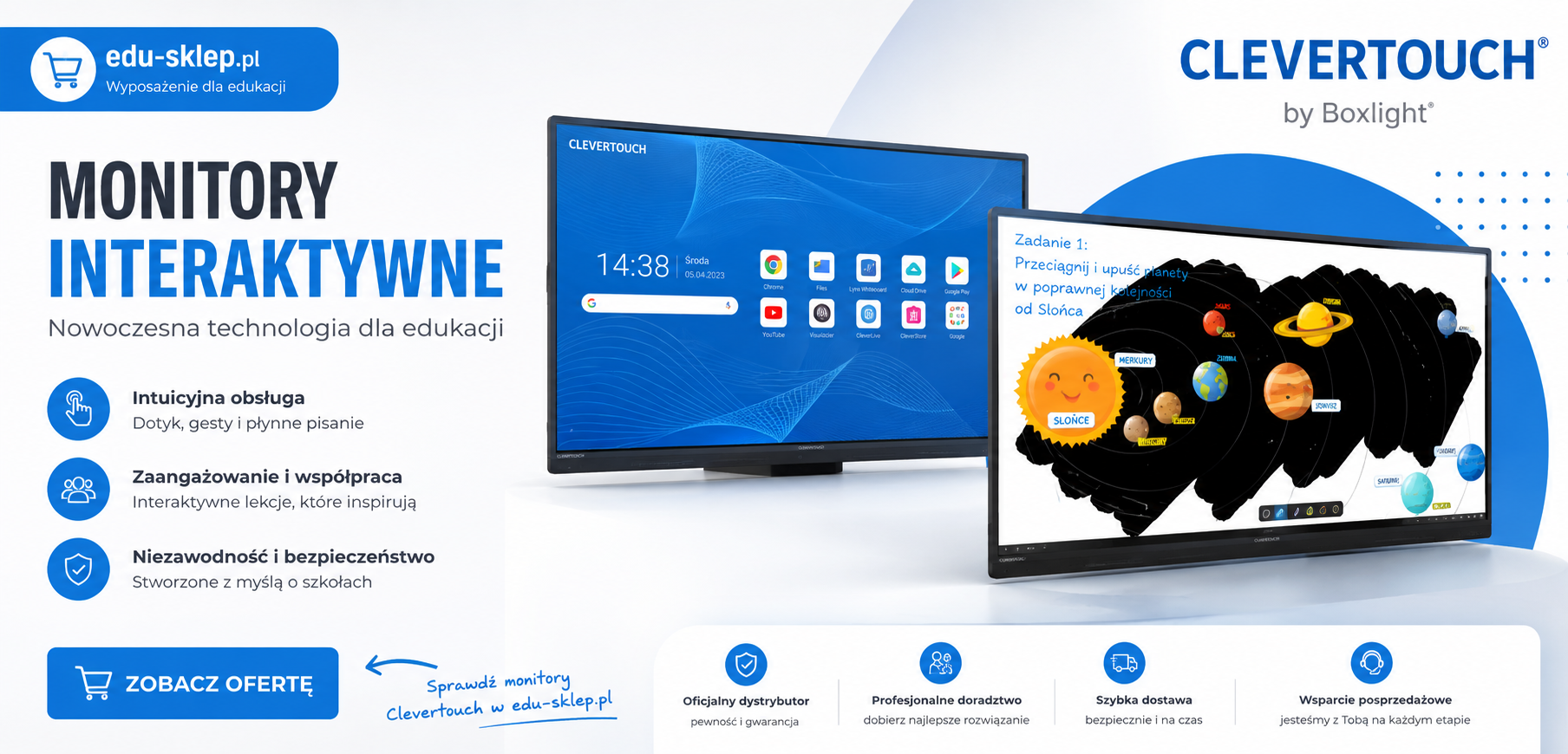 Monitory interaktywne Clevertouch